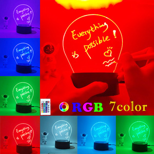 Trong suốt sáng Acrylic Lưu ý Hội Đồng Quản trị xóa được viết bảng tin Bảng Đèn Bàn Ins sáng tạo máy tính để bàn ánh sáng ban đêm ghi nhớ nhắc nhở - Product Image 5