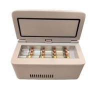 Mini-réfrigérateur de voyage numérique 12 flacons 3ml pour peptides, boîte de rangement 10400mAh pour flacons d'insuline, organisateur de peptides pour bureau et voiture