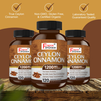 Capsules de cannelle de Ceylan personnalisées avec extraits de plantes et poudre de cannelle, 120 capsules pour le soutien de la santé