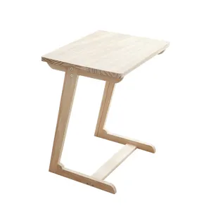 מוצק עץ בית מחשב שולחן מחקר חדר שינה שולחן חדש עיצוב מינימליסטי מודרני סגנון קטן זול אורן מיטת מחשב נייד שולחן