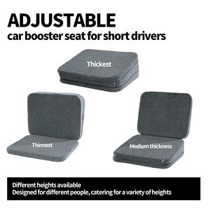 Chaise de bureau pliable, siège de <span class=keywords><strong>voiture</strong></span> ergonomique pour adulte, <span class=keywords><strong>rehausseur</strong></span> de siège de <span class=keywords><strong>voiture</strong></span>, soutien lombaire, réglage de la hauteur, <span class=keywords><strong>coussin</strong></span> de siège de <span class=keywords><strong>voiture</strong></span> pour <span class=keywords><strong>conducteur</strong></span> de petite taille - Product Image 3