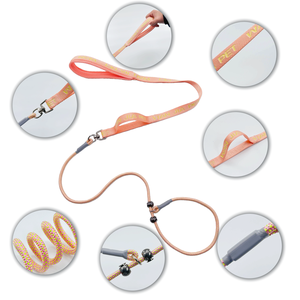 Dual-Handle PChain Short &amp; Long <strong>Leash</strong> with Dual Positioning Buckles Metal Universal Swivel Anti-Tangle Easy Control for Various - Product Image 6