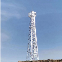 Tour de télécommunication autoportante en acier profilé à 4 pieds pour diffusion radio et télévision, 10m, 15m, 20m, 30m, 40m, 50m