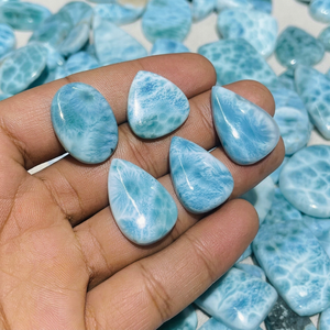 High Grade Blue <b>Larimar</b> Cabochon 100% Natural <b>Larimar</b> Gemstone Handmade and Polished for <b>Jewelry</b> or Gift to Her - Product Image 1