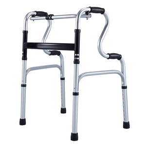 Aluminum Alloy Walking Aid With <b>Wheels</b> Height Adjustable Lightweight Foldable For Mobility Assistance - Product Image 4