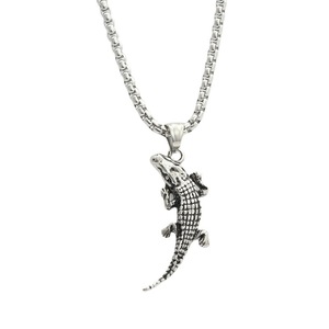 Yunnique – pendentif crocodile en acier inoxydable, thème animal, style rétro Punk, bijoux à la mode pour hommes, cadeau, charme, été 2021 - Product Image 5