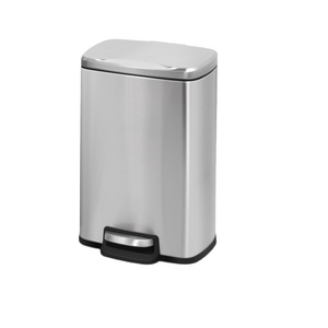 Eco Home Custom Modern Durable Bedroom Trash Waste Bin Dustbin dust Container Rectangle Cover Pedal Bin