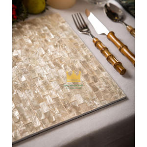 Set de table rectangulaire en nacre écologique de 6 mm d'épaisseur pour repas décontractés et mise en scène de table naturelle, origine Vietnam - Product Image 5