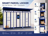 Casier intelligent extérieur pour colis, borne de retrait de colis en libre-service, casier de stockage électronique pour livraisons, idéal pour les communautés d'appartements