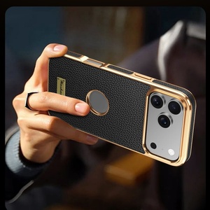 เคสโทรศัพท์หนัง PU ชุบเคลือบแม่เหล็กสำหรับ iPhone 17 14 15 16 Pro Max 17 Air รองรับการชาร์จไร้สาย ป้องกันการกระแทก ขายส่ง - Product Image 4