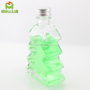 Design personalizzato all'ingrosso forma di <span class=keywords><strong>albero</strong></span> di natale chiaro 200ml 7oz 20cl bottiglie di vetro per liquore di vino olio d'oliva liquido con tappo a <span class=keywords><strong>vite</strong></span> - Product Image 3