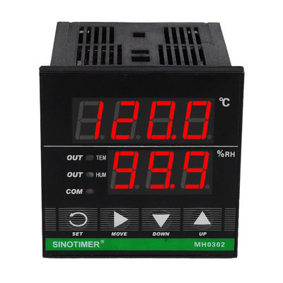 SINOTIMER Temperature and Humidity Controller MH0302 Panel Mount Digital Temperature and Humidity Controller Sensor