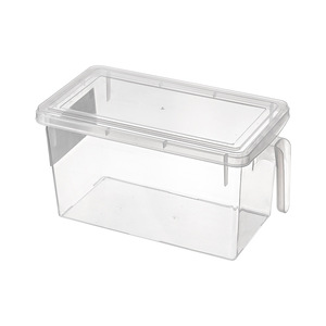Refrigerator Storage Box With Lid Rectangle L Size Plastic Lid For Fruit Vegetable Kitchen Organization - Product Image 4