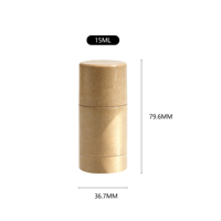 Stick déodorant biodégradable en paille de blé écologique de 15 ml, contenant en plastique à visser, flacon vide rond anti-transpirant