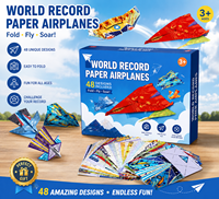 Kit d'avions en papier pour enfants - Avions en papier, ensemble de jouets en papier à plier soi-même pour enfants de 3 ans et plus, activité amusante en plein air et jouet éducatif