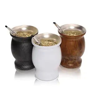 Manufacturer Hot Argentine Yerba Mate 18/8 Stainless Steel Double Wall Yerba Mate Cup With Mate Bombilla Straw