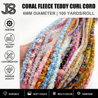 Cordon en polaire 6 mm, cordon de chenille pour capuche de sweat-shirt, cordon en velours doux, fournisseur en gros, personnalisable, multicolore