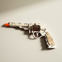 MAYBEARS Desert Eagle, Rompecabezas 3D de Madera, Pistola de Bandas Elásticas, Juguete Educativo Electrónico DIY, 101-500 Piezas, Edades 14+