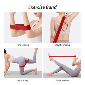 Ensemble de rouleaux en mousse de yoga personnalisés 5 en 1 avec bande de résistance, balle de massage, bâton de massage, sangle d'étirement dans un sac en filet portable - Product Image 2