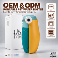 Bouteille d'eau portable pour chien, récipient de voyage pour animaux de compagnie en ABS