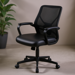 Tabouret pivotant Fami, siège en polyuréthane, L600 D600 H480 680, chaise industrielle - Product Image 3