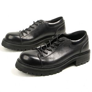 Genuine Leather <b>Men</b> Square Toe Lace-Up Business Classic Luxury High Quality Lightweight Breathable Anti-Slip Patchwork <b>Dress</b> - Product Image 1