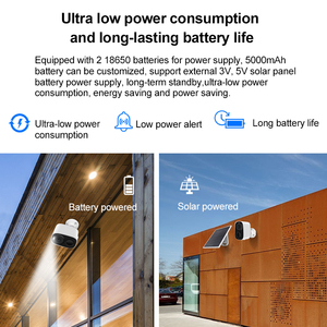 Caméra extérieure intelligente solaire HD avec télécommande, communication bidirectionnelle, réseau Wi-Fi, détection de mouvement PIR, batterie, stockage sur le cloud - Product Image 6