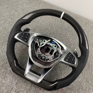 <span class=keywords><strong>Volant</strong></span> en cuir en fibre de carbone véritable personnalisé pour Mercedes-Benz, mise à niveau style <span class=keywords><strong>AMG</strong></span> W177 W204 W205 W167 W213 W222 W207 W212 - Product Image 1