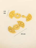 Boutons de vêtements en laiton plaqué or 24 carats, creux, à motif floral en relief, fermoirs à pression, perles à sertir, fournitures pour artisanat DIY et ornements vestimentaires