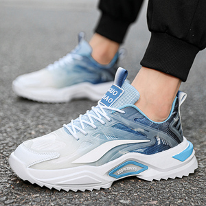 Zapatos Deportivos Casuales para Hombre con Amortiguación de Aire, Color Degradado, Antideslizantes, para Correr al Aire Libre, Hacer Ejercicio, Viajar, con Cordones - Product Image 4