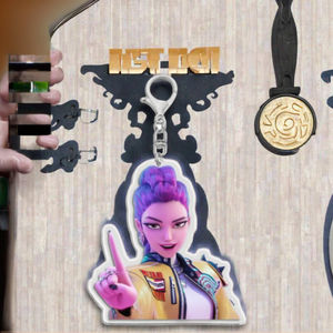 Nuovo Kpop cacciatore di demoni personaggio Rumi Cartoon in plastica acrilico eco-friendly personalizzabile portachiavi accessori decorazione ciondolo - Product Image 3