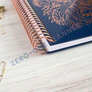 Cuaderno espiral de tapa dura con impresión personalizada A4 A5 B5 B6, libro de <span class=keywords><strong>contactos</strong></span>, <span class=keywords><strong>agenda</strong></span> planificadora de bobina de encuadernación con alambre de oro rosa individual - Product Image 5