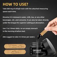 Resina de Shilajit del Himalaya Pura de Marca Privada Bioby OEM, 30 g, Más de 85 Minerales, Ácido Fúlvico, Suplemento para Energía y Apoyo Inmunológico