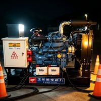 Générateur diesel Yuchai de type ouvert 24kW-200kW, triphasé, groupe électrogène industriel avec ATS