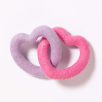 Jouet à mâcher pour chien en laine feutrée en spirale, petit, durable, fait à la main, design écologique sans plastique, favorise le nettoyage des dents des animaux de compagnie