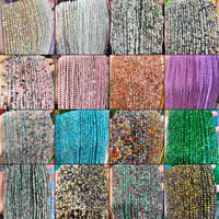 2/3/4mm pierre naturelle cristaux à facettes améthystes Quartz rose Jades pierres précieuses perles entretoises rondes pour la fabrication de bijoux bracelet à bricoler soi-même