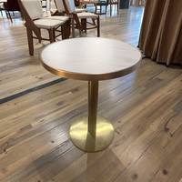 Table basse ronde moderne avec dessus en marbre et cadre en métal Table basse de salon élégante