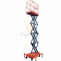 Plateforme élévatrice à ciseaux industrielle et résidentielle Cathaylift CLMS 3,9 m 300 kg, portable, alimentée en courant continu, en acier, multi-personnes, pour opérations de levage