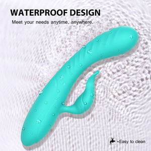 Winyi Vibrator silikon cair mainan seks dewasa 10 Mode Vibrator klitoris kelinci kepala ganda untuk wanita - Product Image 4