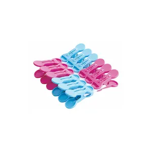 Clip per bucato in plastica personalizzata da 10 pezzi all'ingrosso organizzazione di stoccaggio mollette Clip per vestiti Clip per mollette di stoffa per abbigliamento