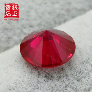 Großhandel Laborgezüchteter Synthetischer Korund Rubin - 5 #   Runder Brillantschliff Wärmebehandelter Farbwechsel-Edelstein für Schmuckherstellung - Product Image 2