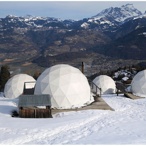 Tamaño personalizado de lujo iglú al aire libre impermeable Material de PVC cúpula tienda de campaña con baño y dormitorio - Product Image 3