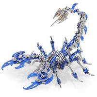 454 pièces de puzzle en métal 3D en forme de scorpion, kit de modèle coloré pour cadeaux et décoration
