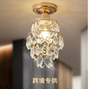 Europese Luxe Moderne Kristallen Plafond Kleine Amerikaanse Gouden Stijl Voor Slaapkamer Ijzeren Gangpad Gang Post-Moderne 80-100 Led - Product Image 2