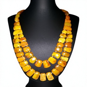 Nouveau collier multirangs en perles d'ambre, pierres naturelles, design élégant, bijou unisexe, accessoire de mode pour femme, idéal pour mariage et fête - Product Image 1
