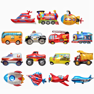 漫画の車アルミフィルムバルーンマット表面ホリデーお祝い男の子の誕生日パーティーデコレーション赤ちゃんの最初の誕生日 - Product Image 5