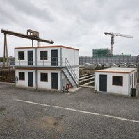 Maison Modulaire Extensible pour Construction, Logement de Travailleurs de Chantier, Conteneur Préfabriqué 20ft 40ft en Panneaux Sandwich d'Acier