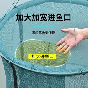 กรงดักปลาพับได้ Giant Fin King ตาข่ายไนลอนสำหรับการเพาะเลี้ยงสัตว์น้ำ ตาข่ายจับปลาชั่วคราวเพื่อป้องกันปลา - Product Image 4