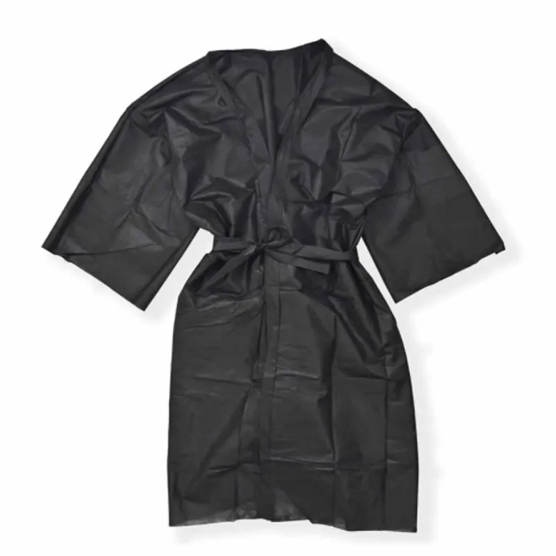 Đen Trắng Dùng Một Lần KIMONO ROBE Không Dệt Với Tay Áo Dài