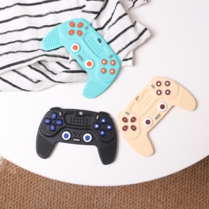 BPA Free Custom Silicone morbido bambino massaggiagengive giocattolo calcolatrice per bambini bambino masticare lenitivo dentizione anello catena sonaglio - Product Image 3